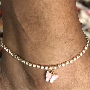 Pink Butterfly Anklet 💕